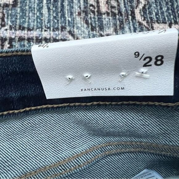KanCan Jaden Mid Rise Flare Jeans Petite NWT Distressed Flare Jeans Size 9 - Picture 8 of 15